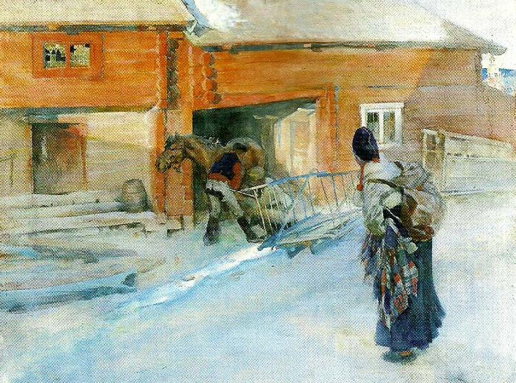 Carl Larsson en gard -i dalarna- utanfor portlidret Germany oil painting art